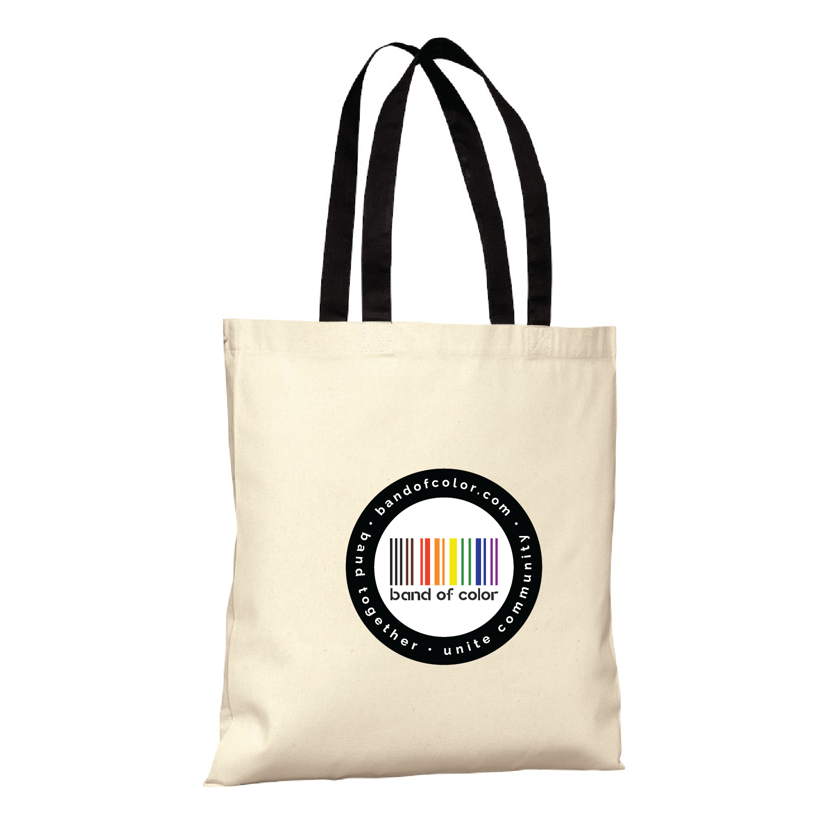 band of color shopper tote - accent handles