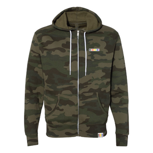 unisex camo full-zip hoodie