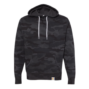 signature unisex camo pullover hoodie