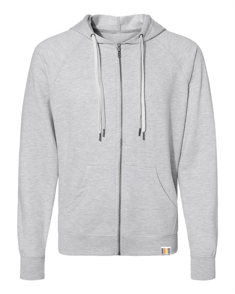 signature unisex full-zip lightweight terry hoodie