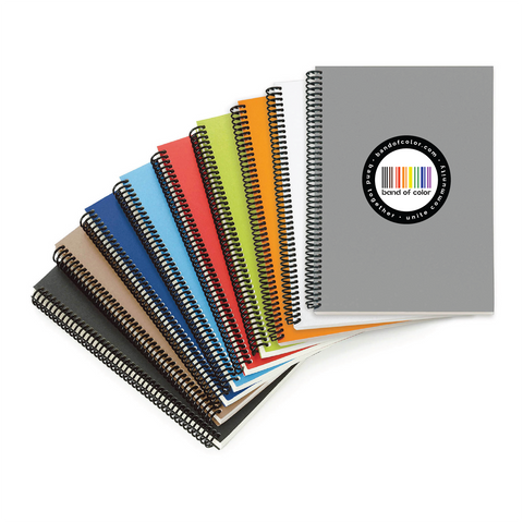 band of color coil-bound notebooks