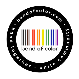 band of color logo sticker